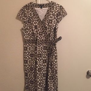 Chocolate and cream wrap dress