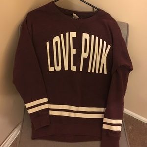 Love pink crewneck