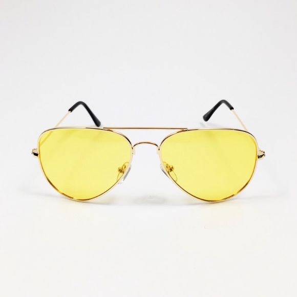 70s vintage style yellow/gold aviators