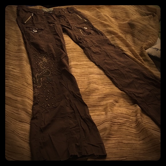 Miss me one of a kind cargo fitted pants