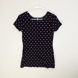 Tight fitting polka dot Express tee