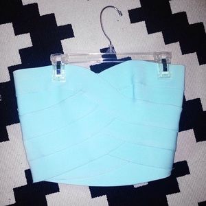 nasty gal bandage cropped top in Aqua