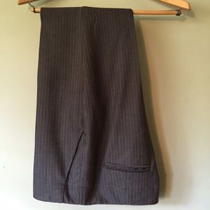 Gray THEORY pinstriped trousers