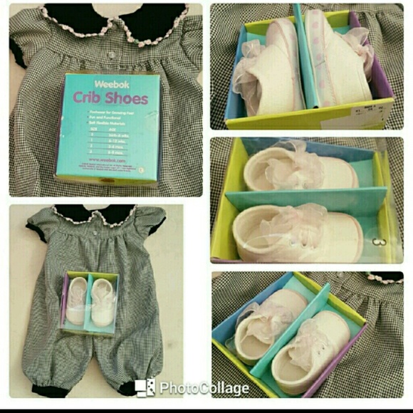 Baby girl outfit and cute lil "Weebok Shoes"