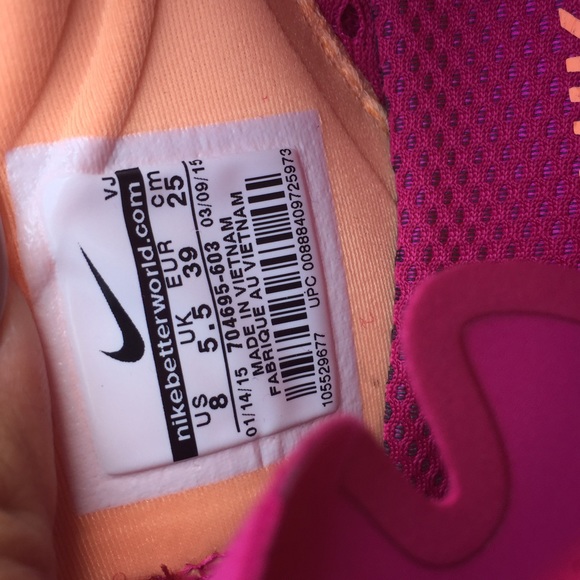 NIKE Womens free 5.0 tie dye mulberry Sz 8 new - Picture 4 of 4