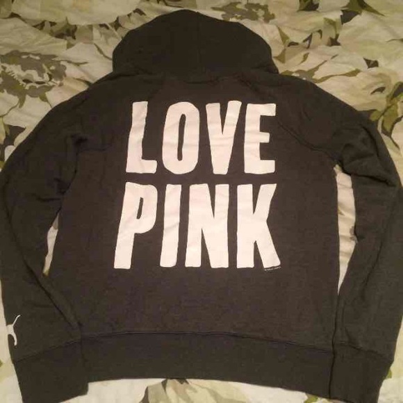 Grey and White VS Pink Hoodie