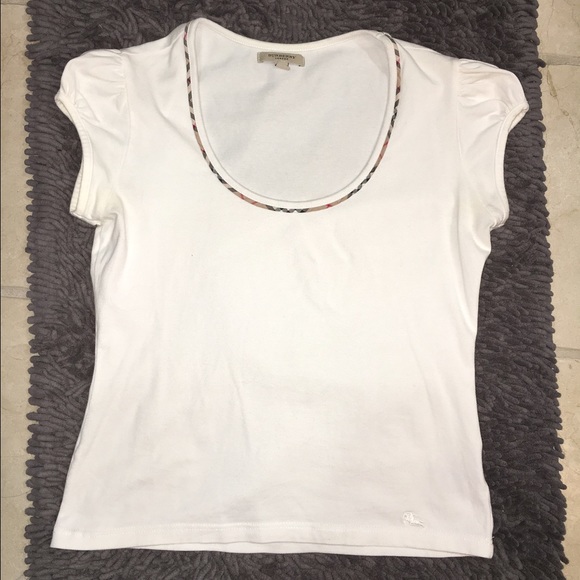 Auth Burberry London Scoop Tee Top M