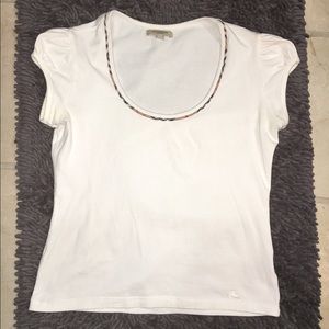Auth Burberry London Scoop Tee Top M