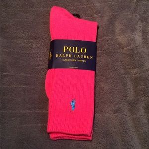 Pink Ralph Lauren Dress Socks