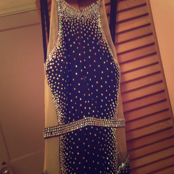 diamond prom dress