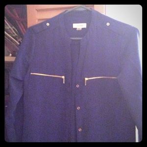 Blue and gold Calvin Klein dress