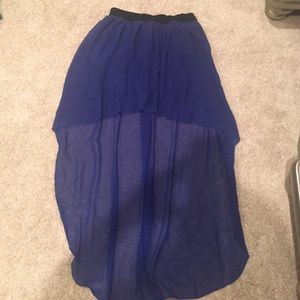 Forever 21 Blue High Low Skirt