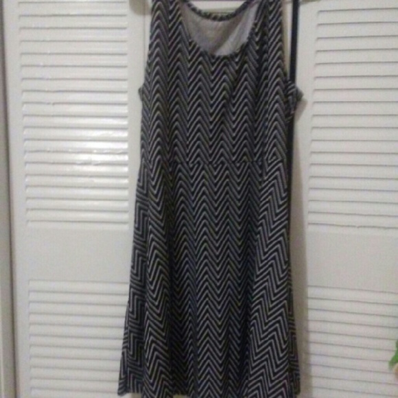 Black & White Chevron skater dress