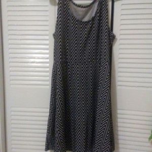 Black & White Chevron skater dress