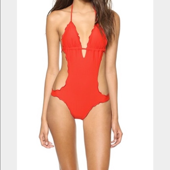 NWT Sofia by vix ripple one piece in scarlet