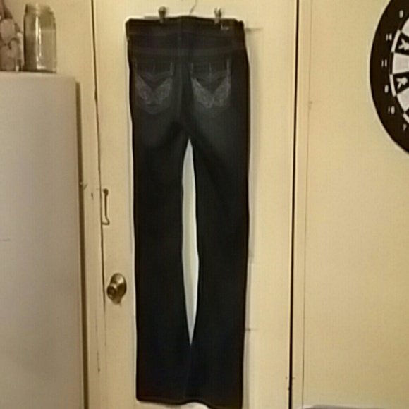 Cute flair leg mid rise jeans