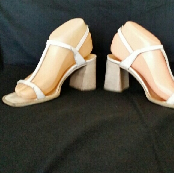 Costume National Women's Teen's White T-Strap Sandals 36 6 -- Final Price - Picture 3 of 5