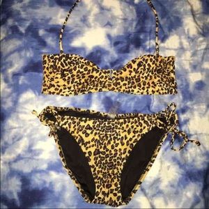 ❌SOLD❌ on Depop—VS Leopard Bikini Set