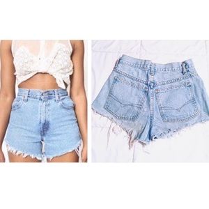 Vintage High Waist Denim Cut Offs Brandy Melville
