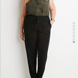 FOREVER 21+ Plus Size Crepe Utility Pants