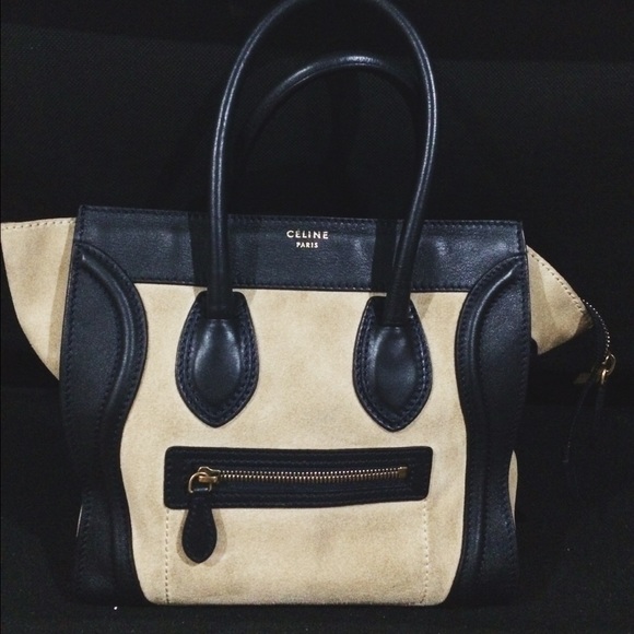TRADE Auth Celine Micro Luggage in Leather & Suede