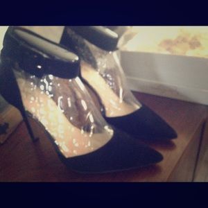 Jessica Simpson Camby Black Suede Heels 9.5