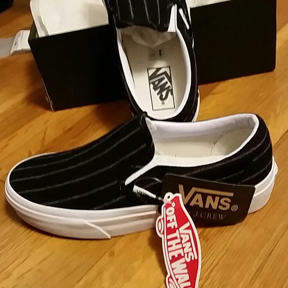 Unisex Van slip on shoes in pinstripe wool, J.crew - Picture 2 of 4