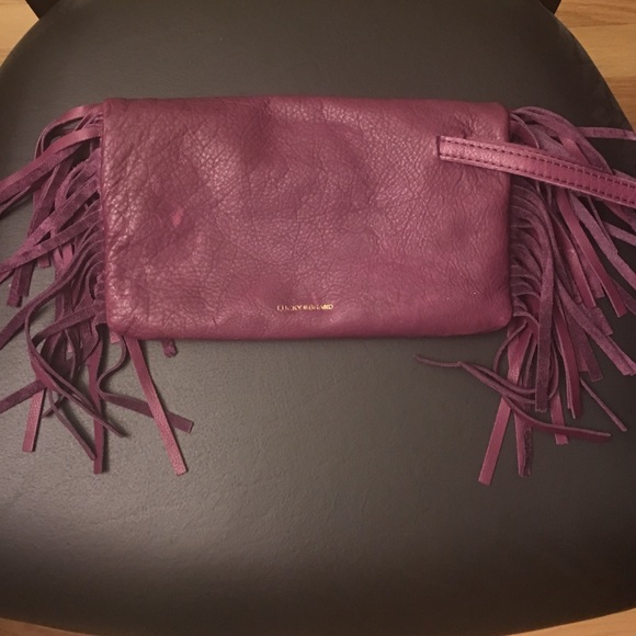 Lucky Brand - Leather Wristlet with wrist strap