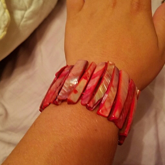 Pink shell bracelet