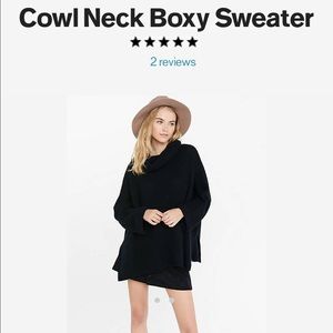 cowl neck boxy sweater