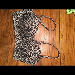 Leopard print bikini top