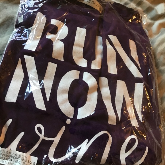 1 SHOULDER TOP >RUN NOW,WINE LATER! Or CARPE DIEM - Picture 5 of 5