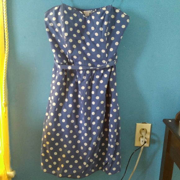 Strapless Blue Sun Dress - Picture 1 of 4