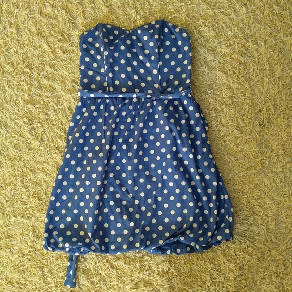 Strapless Blue Sun Dress - Picture 3 of 4