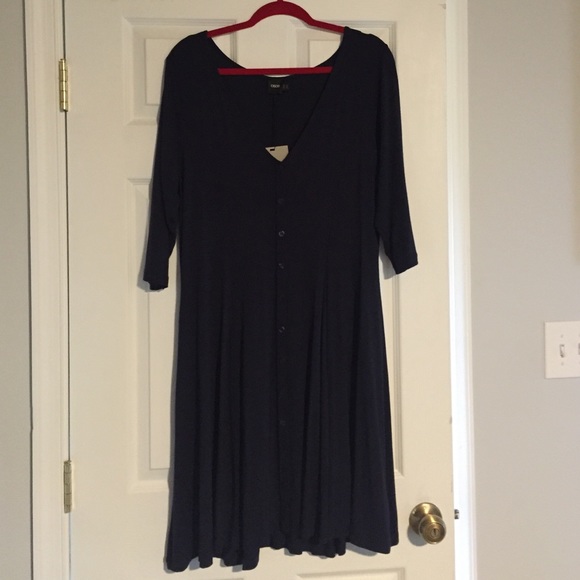 ASOS Curve Dresses & Skirts - Asos navy button down dress