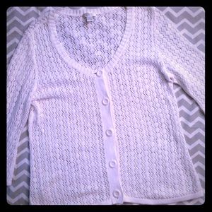 Crocheted coverall sweater
