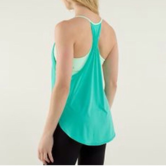 lululemon built in bra tank in teal