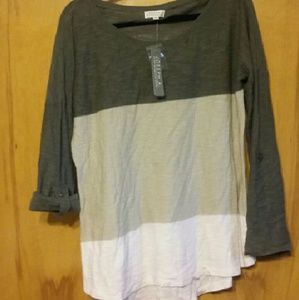 New flowing tricolored shirt