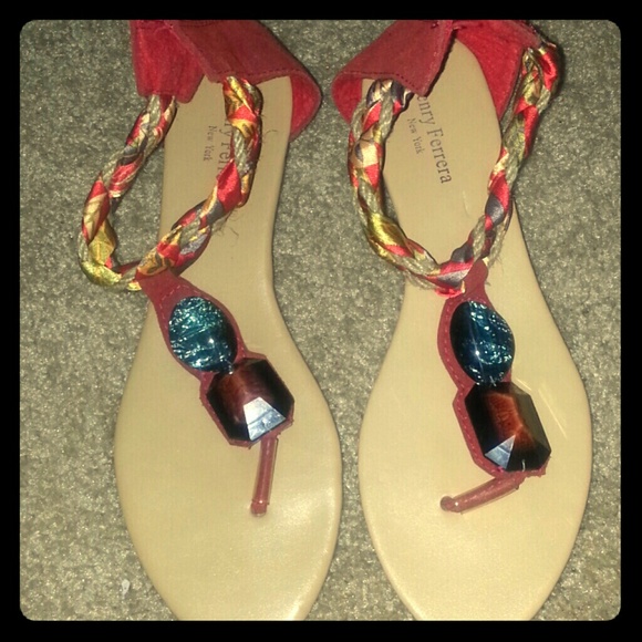 Red Henry Ferrera Sandals