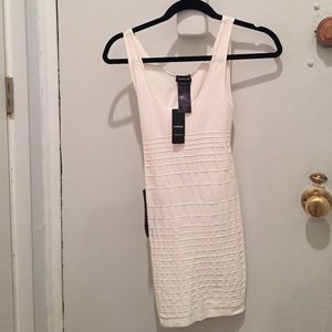 White BEBE bandage dress. Fabulous! New never worn