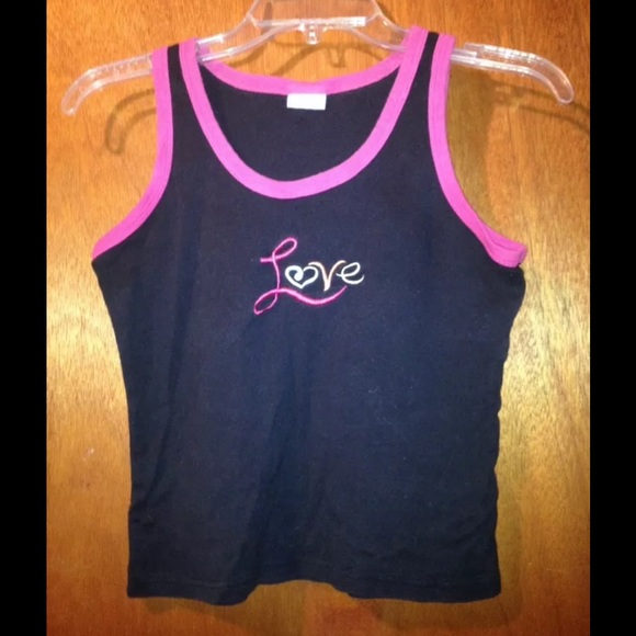 'Love' embroidered tank top