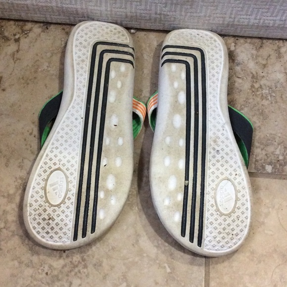 Adidas Orange Flip Flops - Picture 2 of 3