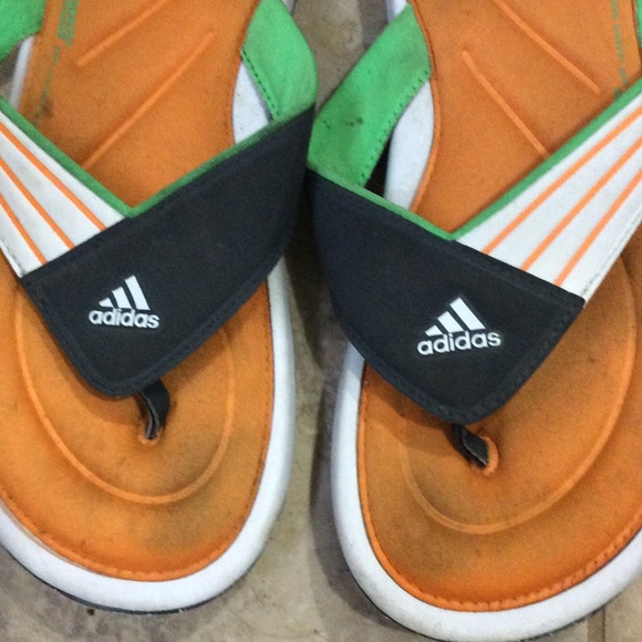 Adidas Orange Flip Flops - Picture 3 of 3