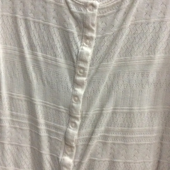 White Lacy Button Front Kimchi Blue Shirt - Picture 2 of 3