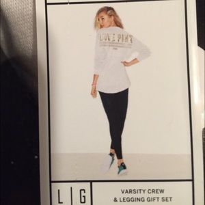 VS pink long sleeve and leggings gift set