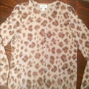 Leopard cardigan worn twice.