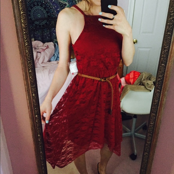 Halter Lace Dress + belt