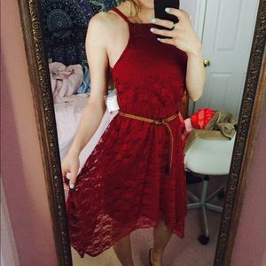 Halter Lace Dress + belt