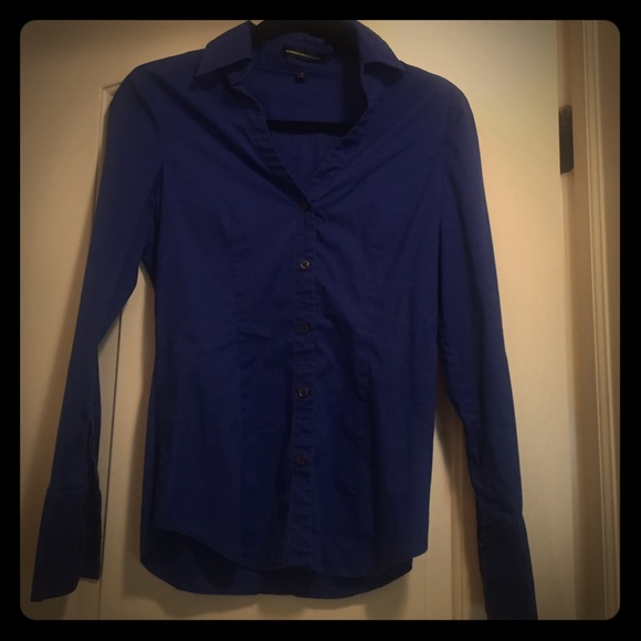 Express button down in cobalt blue