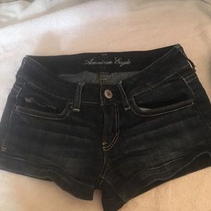 Denim stretch shorts